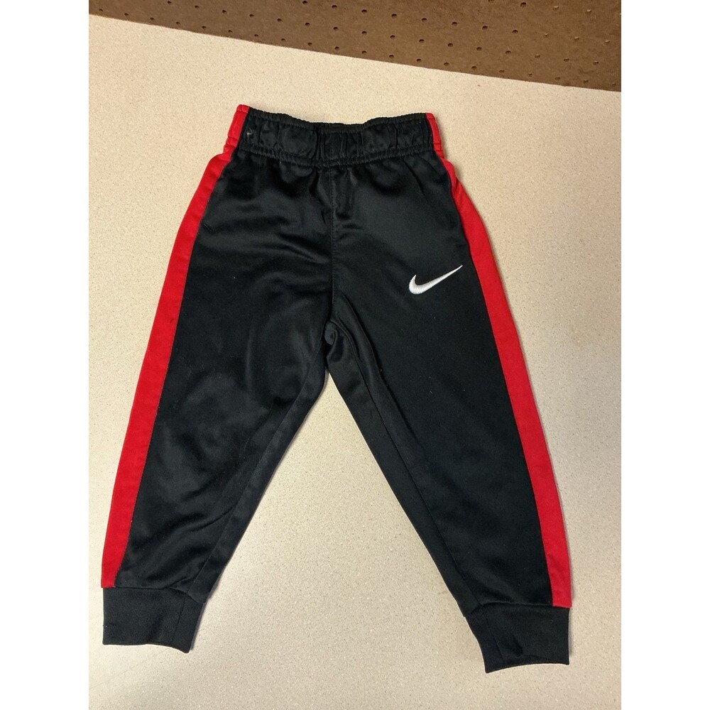 Nike Boys Black Red Athletic Jogger Pants. 2t